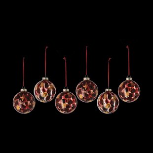 Scandi Living Overcast kerstbal Ø8 cm 6-pack Rood