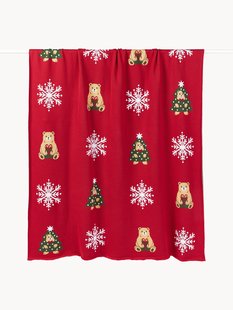 Katoenen plaid Buddy met winters motief