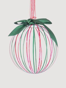 Kerstballen Stripe Trans, verschillende setgroottes