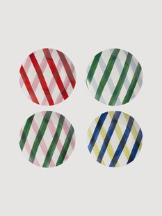 Ontbijtborden Bliss met kerstmotief, 4-delig