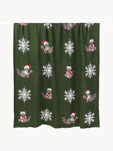 Katoenen plaid Buddy met winters motief