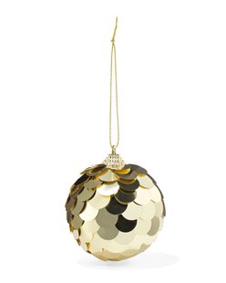 HEMA Kerstbal goud pailleten (goud)