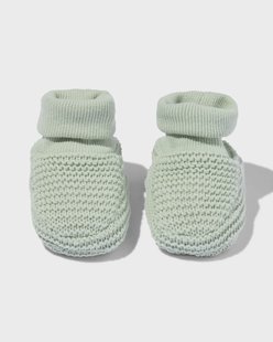 HEMA Newborn sloffen gebreid groen (groen)