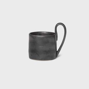 ferm LIVING Flow mok, zwart, 360 ml, keramiek, geglazuurd