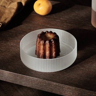 ferm LIVING Ripple serveerschaal, wit, Ø 12,2 cm, set van 4