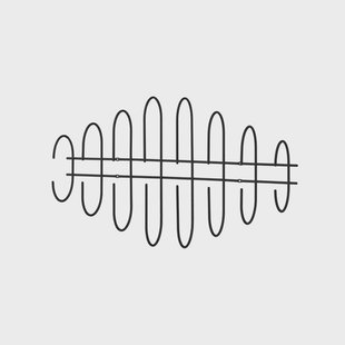 AYTM Moveo wandkapstok, breedte 85 cm, zwart, staal