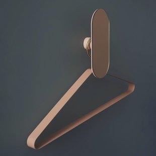 AYTM Wandhaak Ovali, spiegel, roze, glas, hout, staal