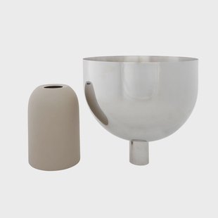 AYTM Torus bloempot, grijs, Ø 22 cm, hoogte 30,6 cm, ijzer