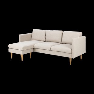 Jelle 2-zits hoekbank beige - met verstelbare chaise longue - 201 cm