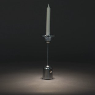 Konstsmide Cassis LED tafellamp, zilverkleurig, aluminium, IP54, CCT