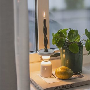 Konstsmide LED tafellamp Nantes, wit, aluminium, IP54, dimmer, CCT