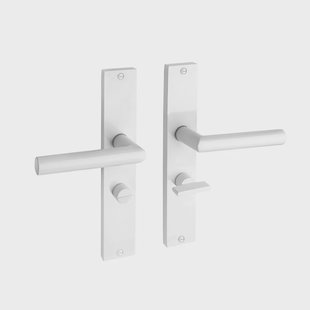 Mooi Deurbeslag Ferro geveerd op schild wc 55mm wit