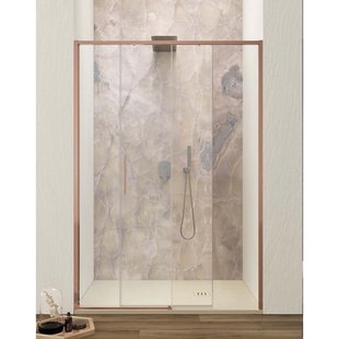 Schuifdeur Lacus Torcello Tweedelig Helder Glas 120x200 cm Aluminium Profiel Rose Goud Schuifdeur Lacus Torcello Tweedelig Helder Glas 120x200 cm Aluminium Profiel Rose Goud