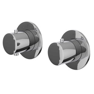 Afbouwdeel IVY Bond Inbouwthermostaat Symmetry 2-Weg Stop-Omstel Met Rond Rozet Chroom