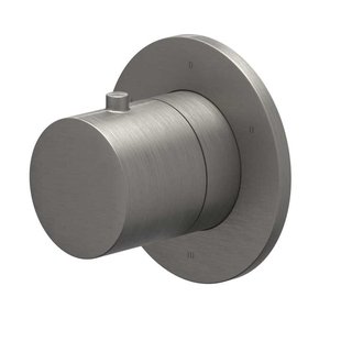 Afbouwdeel IVY Bond 3-Weg Stop-Omstel Symmetry Met Rond Rozet Geborsteld Metal Black PVD