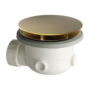 Douchebak Afvoer Xenz Pure Voor Gat 90 mm Met Afdekklep Geborsteld Goud