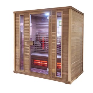 Infraroodsauna Elite Wellness Premiumline Canada 180x120x200 cm Red Cedar Hout