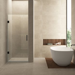 Nisdeur Wiesbaden Less 200 cm 8 mm Nano Helder Glas Mat Zwart (alle maten)