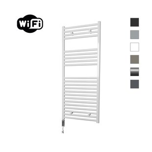 Elektrische Radiator Sanicare HWV Met Wifi 111,8x45 cm Wit 596W Met Thermostaat Chroom Linksonder