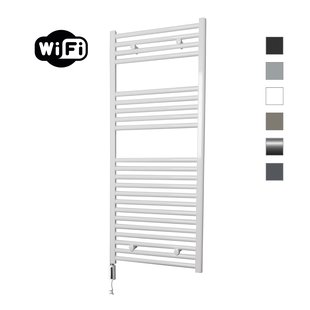 Elektrische Radiator Sanicare HWV Met Wifi 111,8x45 cm Wit 596W Met Thermostaat Wit Linksonder