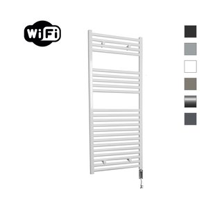 Elektrische Radiator Sanicare HWV Met Wifi 111,8x60 cm Wit 730W Met Thermostaat Chroom Rechtsonder