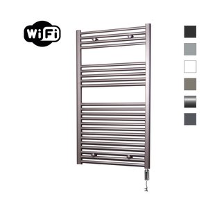 Elektrische Radiator Sanicare HWV Met Wifi 111,8x60 cm Inox Look 730W Met Thermostaat Chroom Rechtsonder