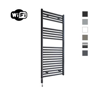 Elektrische Radiator Sanicare HWV Met Wifi 111,8x60 cm Mat Zwart 730W Met Thermostaat Zwart Linksonder