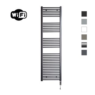 Elektrische Radiator Sanicare HWV Met Wifi 172x45 cm Gunmetal 920W Met Thermostaat Chroom Rechtsonder