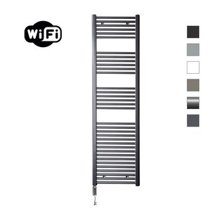 Elektrische Radiator Sanicare HWV Met Wifi 172x45 cm Gunmetal 920W Met Thermostaat Chroom Linksonder