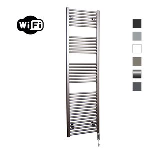 Elektrische Radiator Sanicare HWV Met Wifi 172x45 cm Inox Look 920W Met Thermostaat Chroom Linksonder