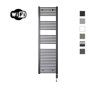 Elektrische Radiator Sanicare HWV Met Wifi 172x45 cm Gunmetal 920W Met Thermostaat Zwart Rechtsonder