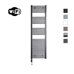 Elektrische Radiator Sanicare HWV Met Wifi 172x45 cm Gunmetal 920W Met Thermostaat Zwart Linksonder