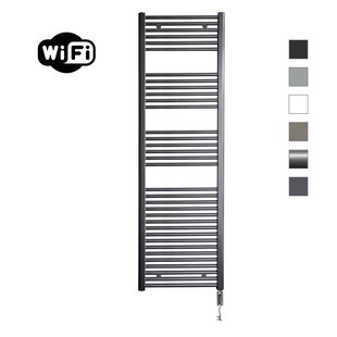 Elektrische Radiator Sanicare HWV Met Wifi 172x60 cm Gunmetal 1127W Met Thermostaat Chroom Rechtsonder