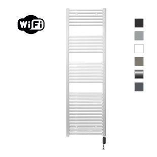 Elektrische Radiator Sanicare HWV Met Wifi 172x60 cm Wit 1127W Met Thermostaat Zwart Rechtsonder