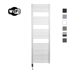 Elektrische Radiator Sanicare HWV Met Wifi 172x60 cm Wit 1127W Met Thermostaat Zwart Linksonder
