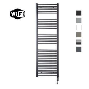 Elektrische Radiator Sanicare HWV Met Wifi 172x60 cm Gunmetal 1127W Met Thermostaat Zwart Rechtsonder