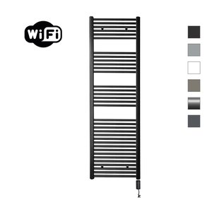 Elektrische Radiator Sanicare HWV Met Wifi 172x60 cm Mat Zwart 1127W Met Thermostaat Zwart Rechtsonder