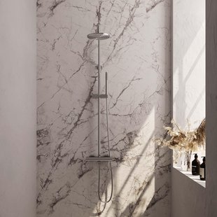 Opbouw Regendoucheset Brauer Brushed Edition Thermostatisch Geborsteld RVS (Alle Opties)