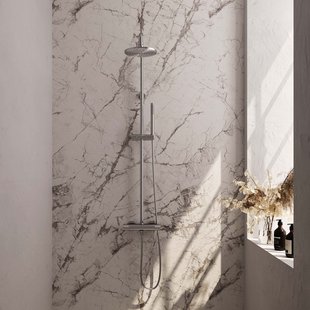 Opbouw Regendoucheset Brauer Carving Thermostatisch Geborsteld RVS (Alle Opties)