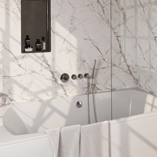 Inbouwthermostaat set Brauer Chrome Edition Incl Badafvoer Chroom (Keuze Handdouche)