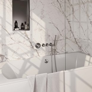 Inbouwthermostaat set Brauer Brushed Edition Incl Badafvoer Geborsteld RVS (Keuze Handdouche)