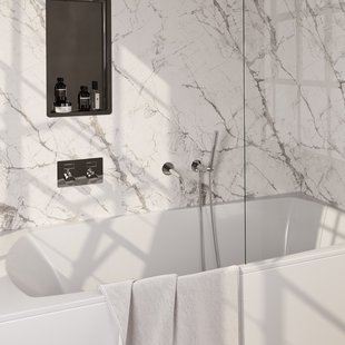 Inbouwthermostaat set Brauer Chrome Edition Met Drukknoppen Incl Baduitloop Chroom (Keuze Handdouche)