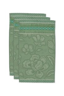 Pip Studio Gastendoek Set/3 Jasmin Jacquard Groen 30x50cm Pip Studio Gastendoek Set/3 Jasmin Jacquard Groen 30x50cm