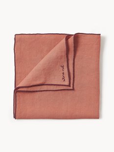 Linnen servetten Cosmo met borduurwerk, 4 stuks