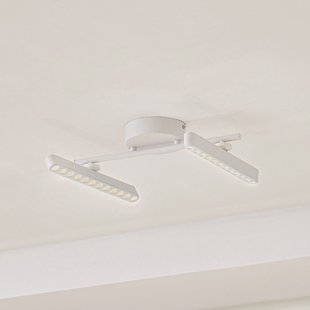 Lindby LED spot Eldrin, wit, 2-lamps, lichtpunten