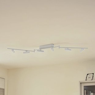 Lindby LED spot Eldrin, wit, 6-lamps, lichtpunten