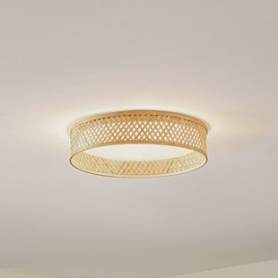 Lindby LED plafondlamp Eilif, bamboe, Ø 40 cm