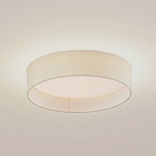 Lindby LED plafondlamp Eilif, stof, wit, Ø 40 cm, CCT