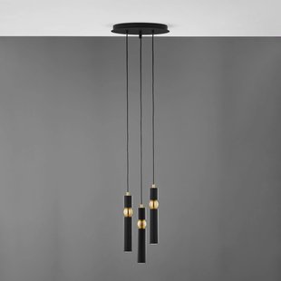 Jupiter Hanglamp Alas, 3-lamps, zwart, metaal, GU10
