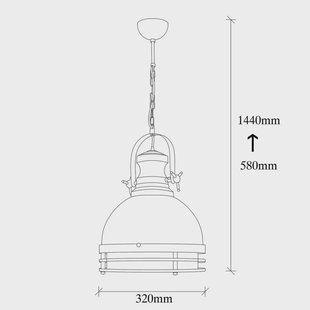 Opviq Hanglamp Saglam 3762, rood/zwart, ijzer, Ø 32 cm